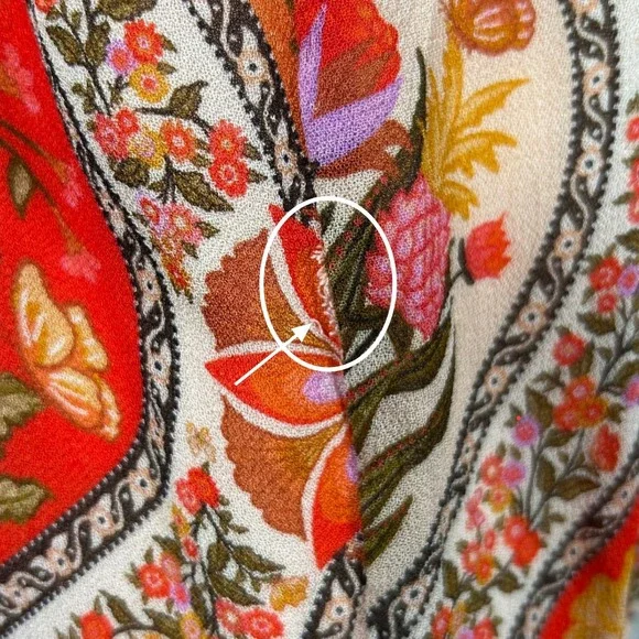 Farm Rio Anthropologie Maxi Dress Womens‎ S Floral Boho Cottagecore Ruffle Flowy - Picture 11 of 12